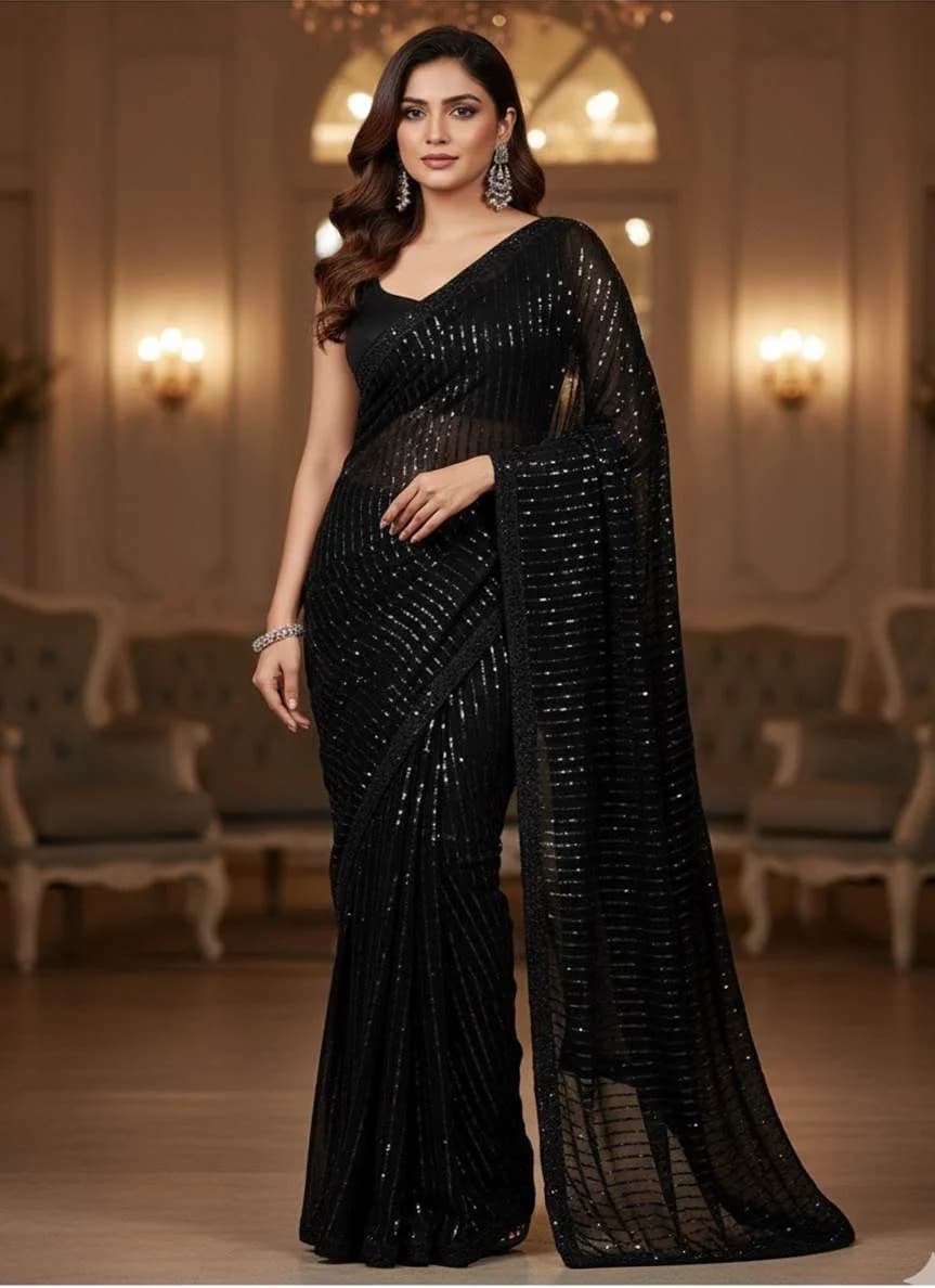 Jet Black Formal — Chiffon replica in jet black
